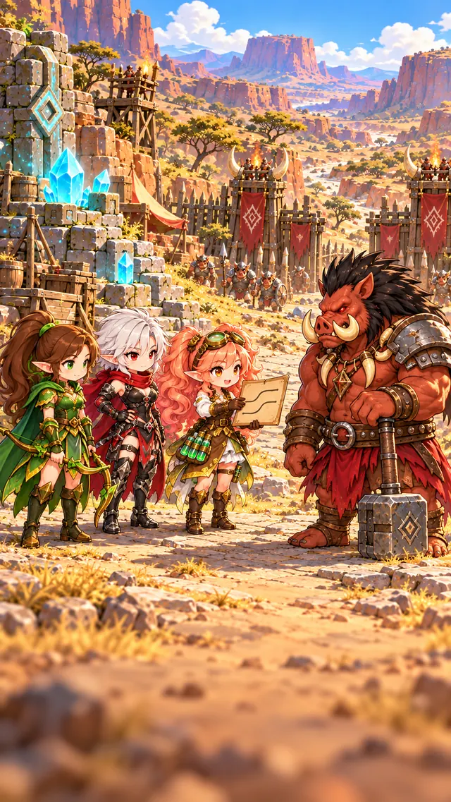 Mira showing her readings to the Tusk War-Chief